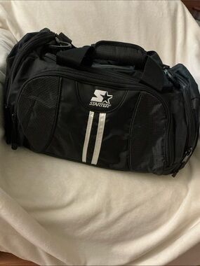 STARTER Black Men’s Duffel Bag with Shoulder Strap